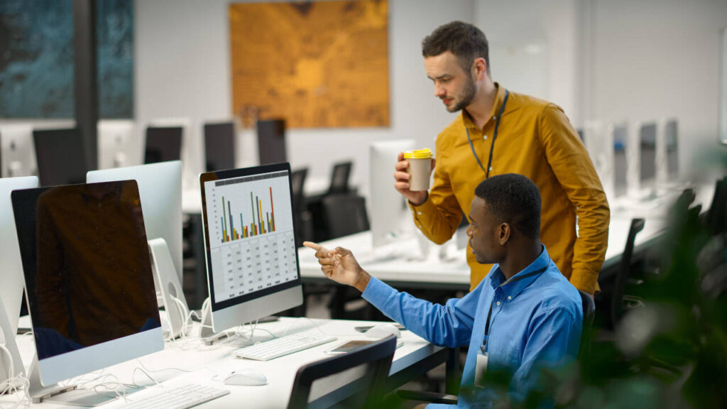 man standing in digital marketing firm